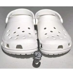 Crocs Classic Unisex White Slip On Clogs Size M/7-W/9 New With Tags
